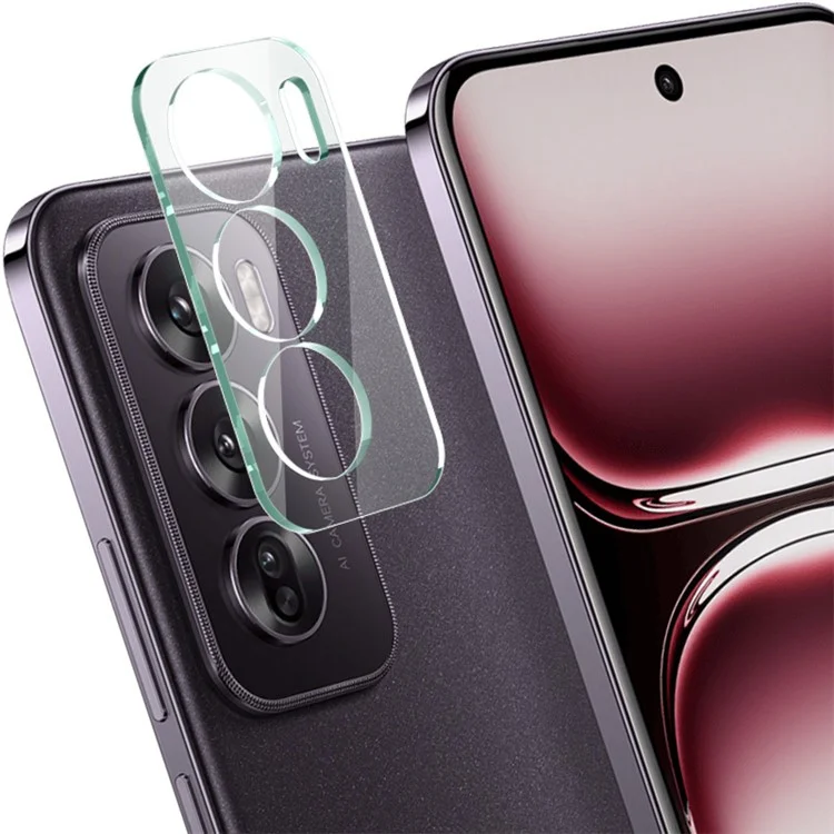 IMAK Para Oppo Reno12 5G (Global) / Reno12 Pro 5G (Global) Filme da Lente da Câmera + Tampa da Lente Acrílica
