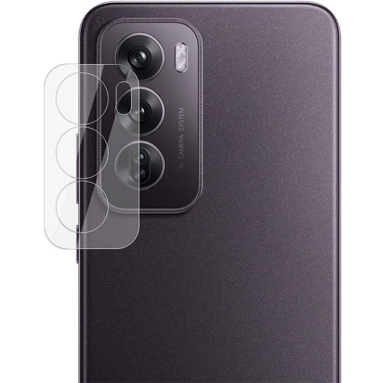 IMAK Para Oppo Reno12 5G (Global) / Reno12 Pro 5G (Global) Filme da Lente da Câmera + Tampa da Lente Acrílica