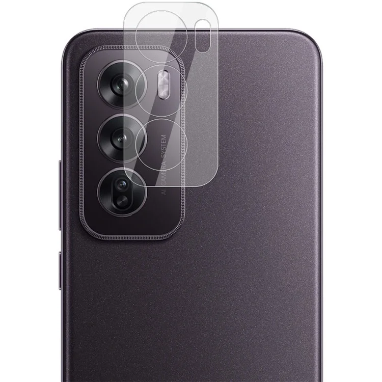 IMAK Para Oppo Reno12 5G (Global) / Reno12 Pro 5G (Global) Filme da Lente da Câmera + Tampa da Lente Acrílica