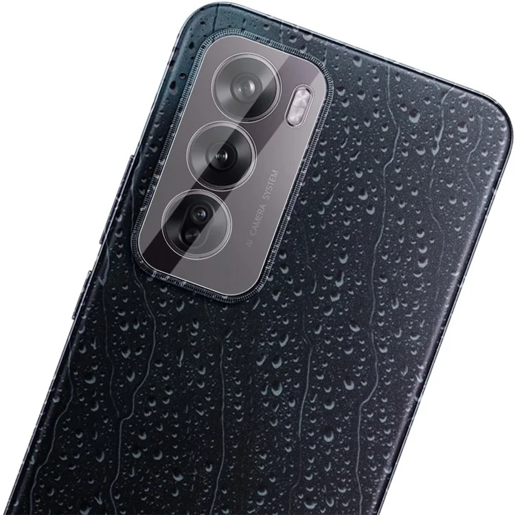 IMAK Para Oppo Reno12 5G (Global) / Reno12 Pro 5G (Global) Filme da Lente da Câmera + Tampa da Lente Acrílica