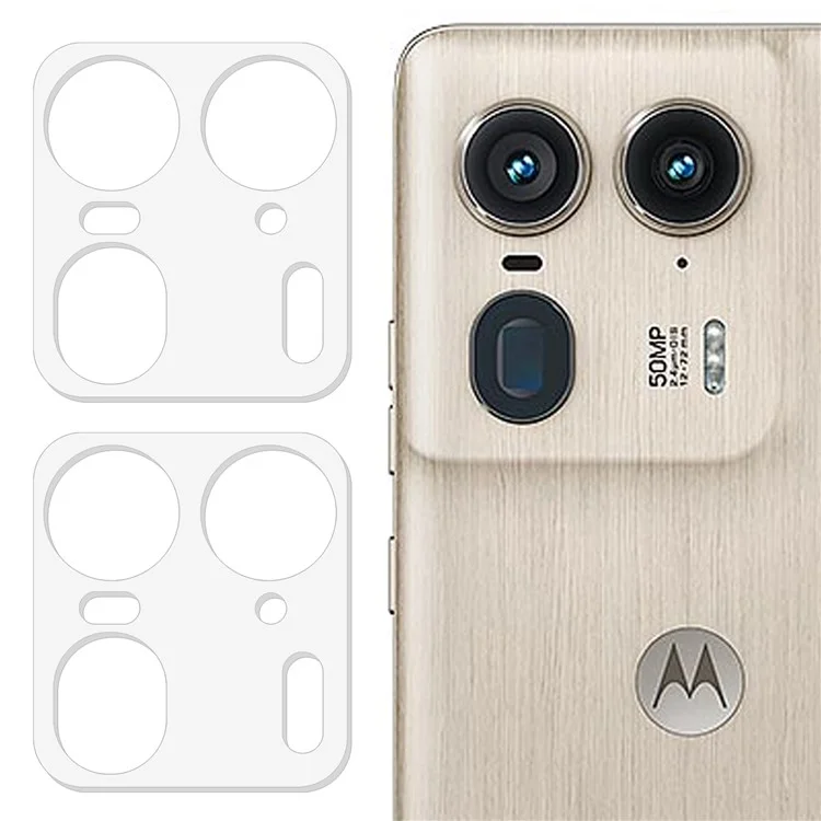 2 Peças para Motorola Edge 50 Ultra 5G / Moto X50 Ultra 5G Protetor de Lente de Câmera 3D Vidro Temperado