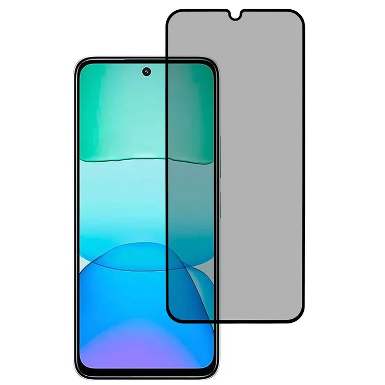Pour Xiaomi Redmi 13 5G / 13 4G Anti-Spy Tempered Glass Full Screen Protector Silk Printing Edge