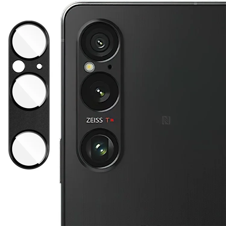 IMAK For Sony Xperia 1 VI Camera Lens Protector Metal+Tempered Glass Lens Film - Black