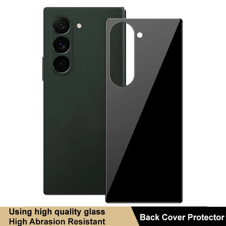 IMAK Für Samsung Galaxy Z Fold6 5G Smartphone Rückseite Cover Schutzfolie aus Gehärtetem Glas Schwarze Version
