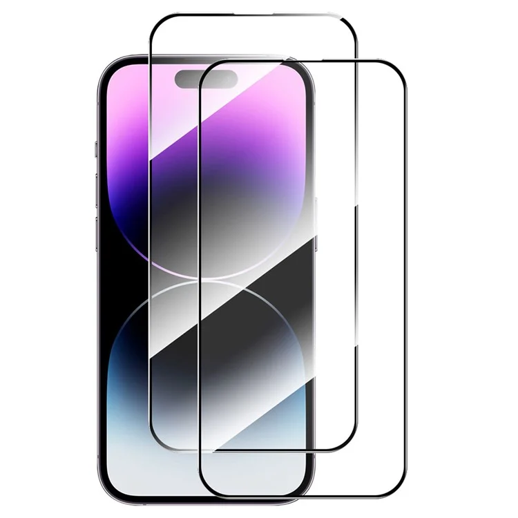 ENKAY HAT PRINCE 2Pcs For iPhone 16 Plus / 15 Plus Protector de pantalla 0.26mm 2.5D Película de vidrio de alta aluminio-silicio