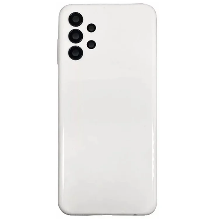 Para Samsung Galaxy A13 4G A135 Batería Carcasa con Cubierta de Lente de Cámara (Sin Logotipo) - Blanco