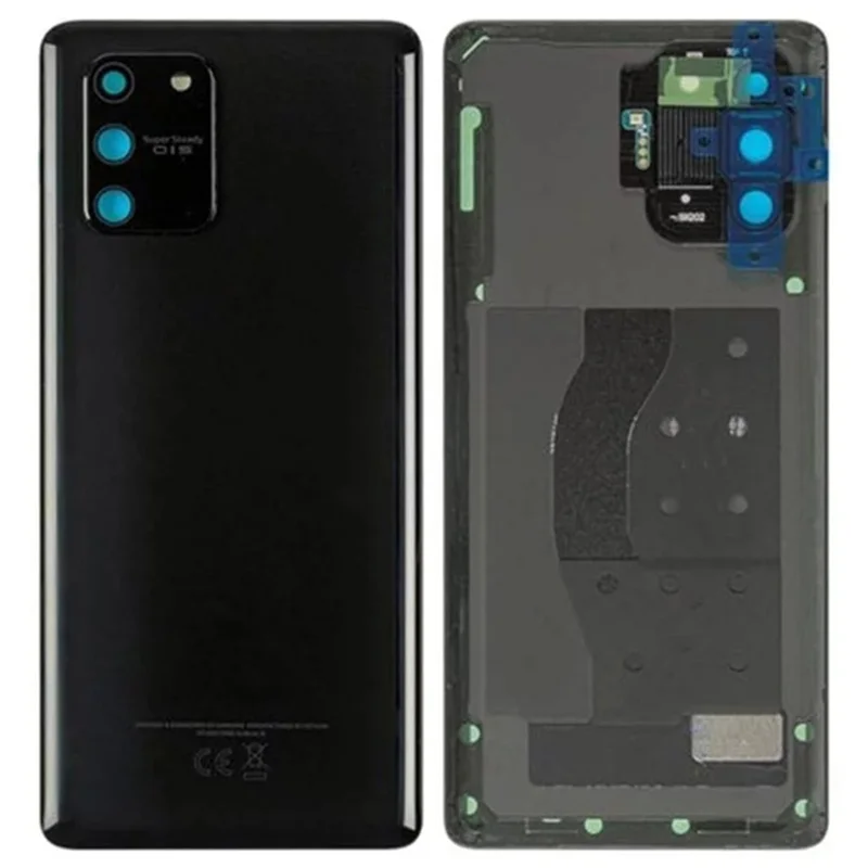 For Samsung Galaxy S10 Lite 4G G770 Battery Housing with Adhesive Sticker+Camera Lens Cover - Black