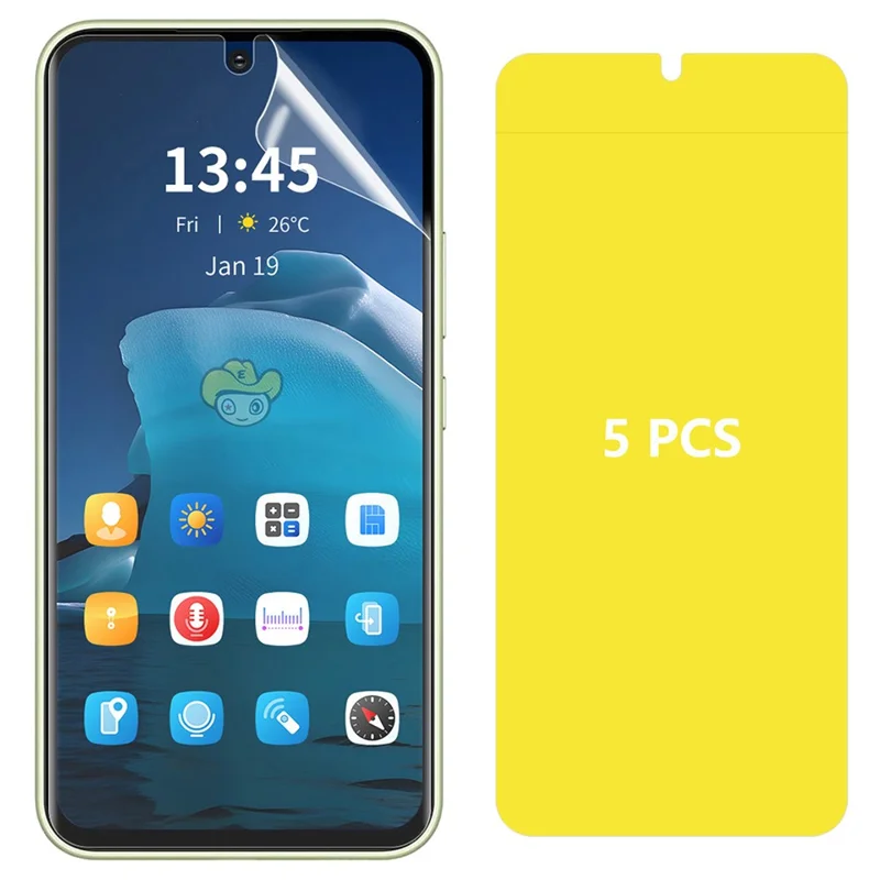 ENKAY HAT PRINCE 5Pcs For Motorola Moto G Power (2024) Soft Hydrogel Screen Protector Scratch Protection