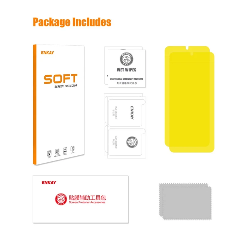ENKAY HAT PRINCE Hydrogel Film 2Pcs For Honor Play6T Pro Full Screen Protector Scratch Protection