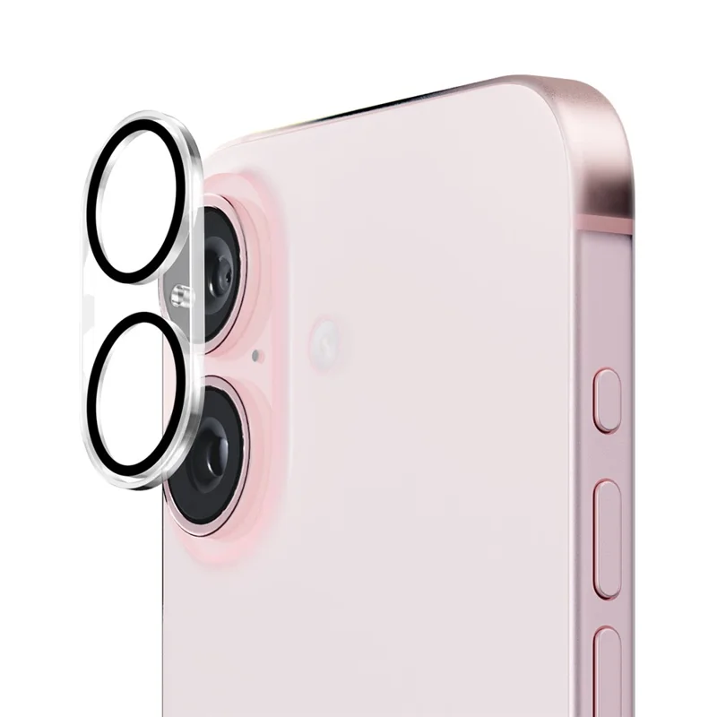 ENKAY HAT PRINCE لواصق حماية عدسة الكاميرا لهاتف iPhone 16 / 16 Plus، فيلم عدسة من الزجاج المقوى، مع حلقة سوداء