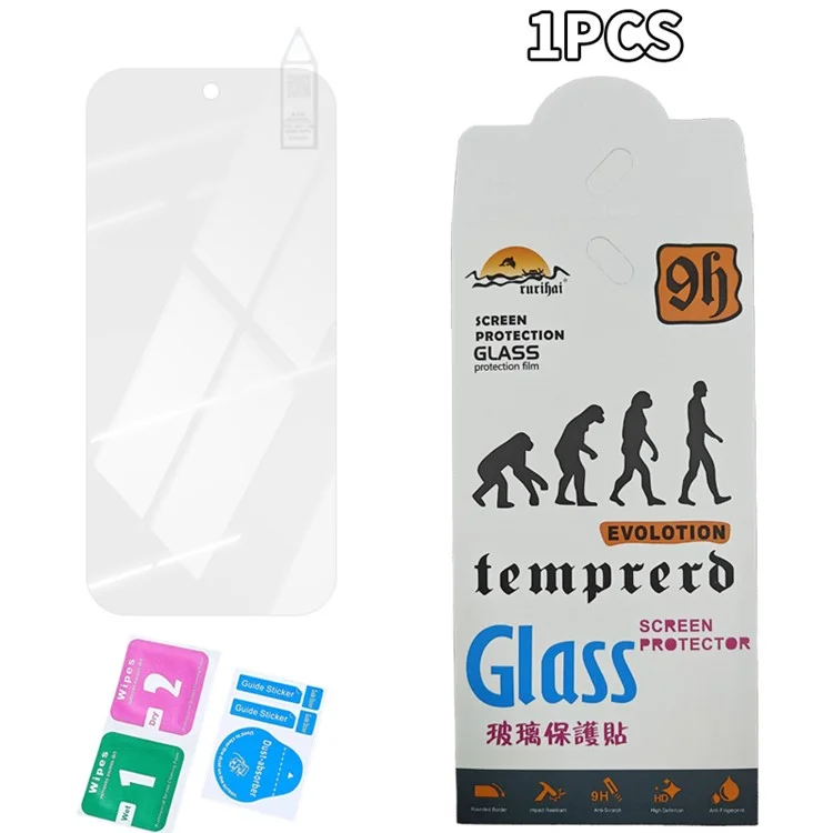 RURIHAI Para Google Pixel 9 Pro High Aluminium-Silicon Glass Screen Protector 0.26mm