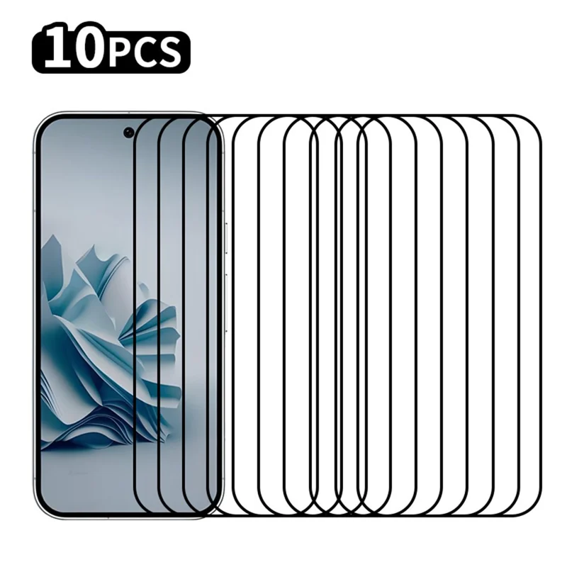 RURIHAI 10Pcs For Google Pixel 9 Secondary Hardening Screen Protector High Aluminum-Silicon Glass Film