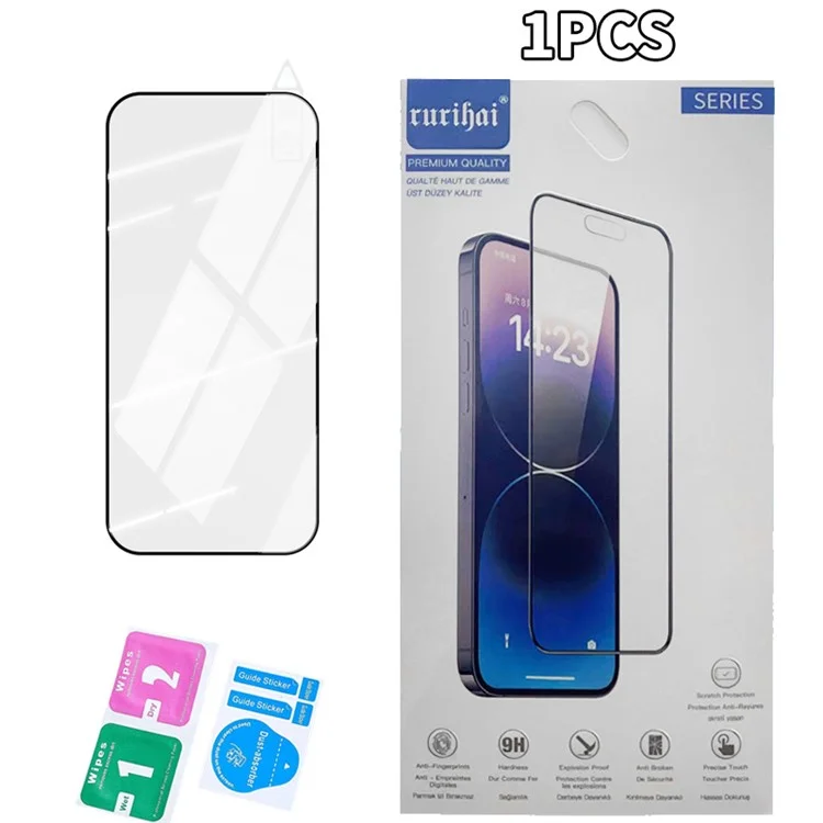 RURIHAI Para Google Pixel 9 Pro Protetor de Tela Secundário de Endurecimento Completo Adesivo Cola Transparente HD