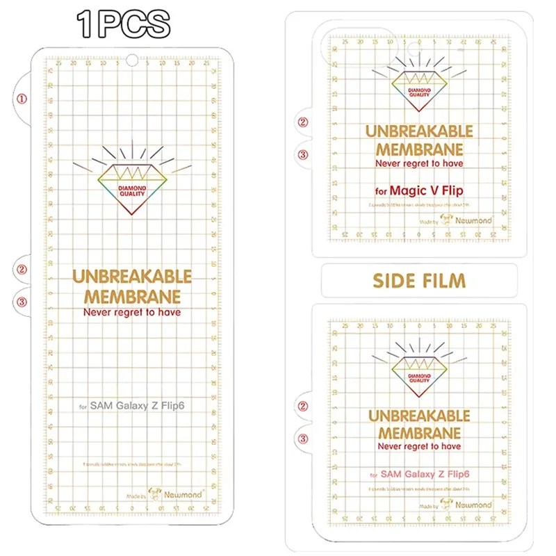 RURIHAI For Samsung Galaxy Z Flip7 FE 5G / Z Flip6 5G PET Screen Film Kit Front and Back Cover Protector