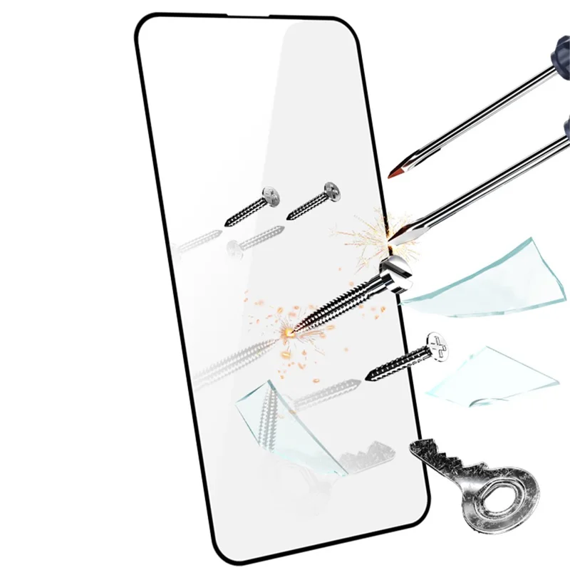 RURIHAI For iPhone 16 Full Screen Protection High Definition High Aluminum-Silicon Glass Film