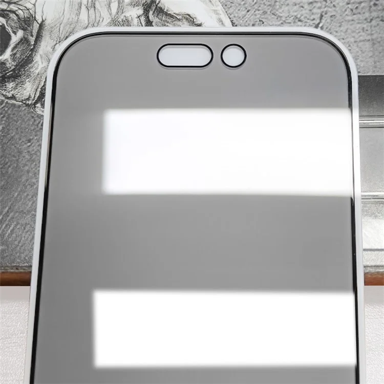 RURIHAI For iPhone 16 Pro Anti-Peep Screen Protector High Aluminum-Silicon Glass Full Cover