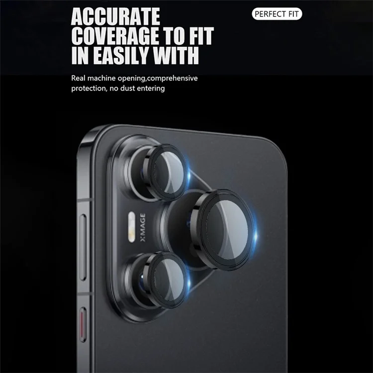 X-LEVEL AR Spotlight Series Per Huawei Pura 70 Protezione Obiettivo Fotocamera Set Vetro Temperato Individuale Pellicola Obiettivo - Nero