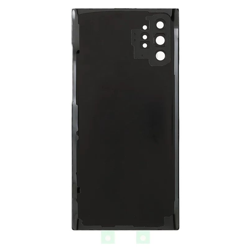 Pour Samsung Galaxy Note 10 Plus 4G N975 / Note 10 Plus 5G N976 Boîtier de batterie avec autocollant adhésif + Couvercle d'objectif de caméra - Noir