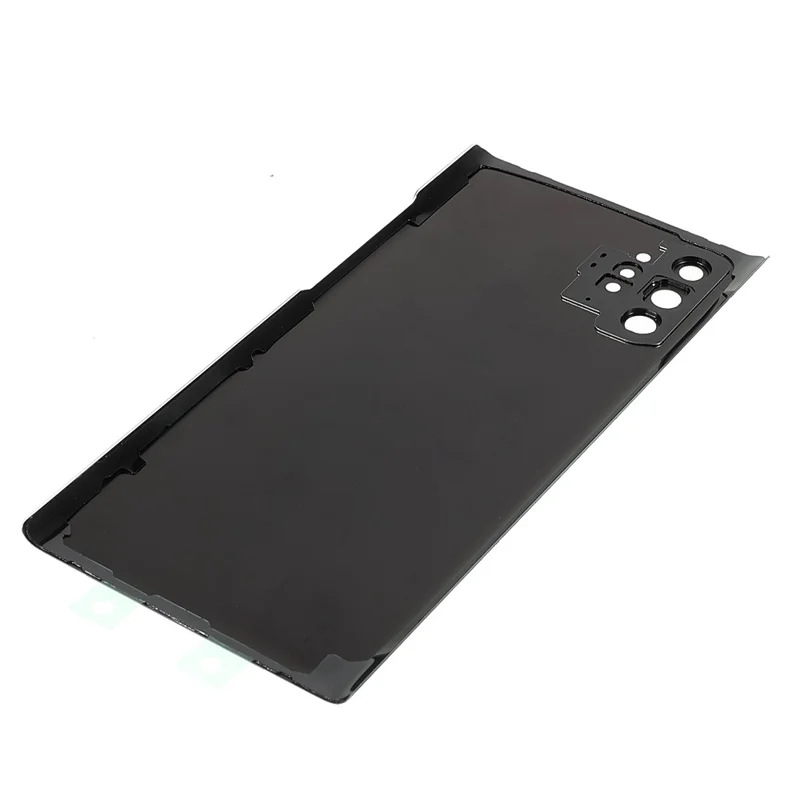 Pour Samsung Galaxy Note 10 Plus 4G N975 / Note 10 Plus 5G N976 Boîtier de batterie avec autocollant adhésif + Couvercle d'objectif de caméra - Noir