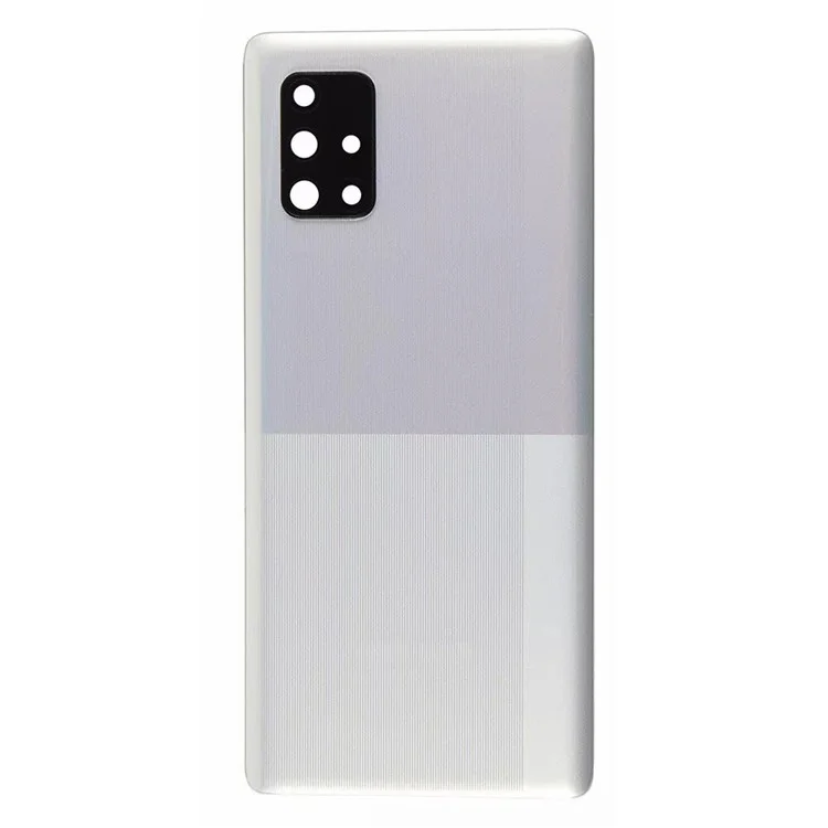For Samsung Galaxy A71 5G SM-A716 Battery Housing with Adhesive Sticker+Camera Lens Cover - White