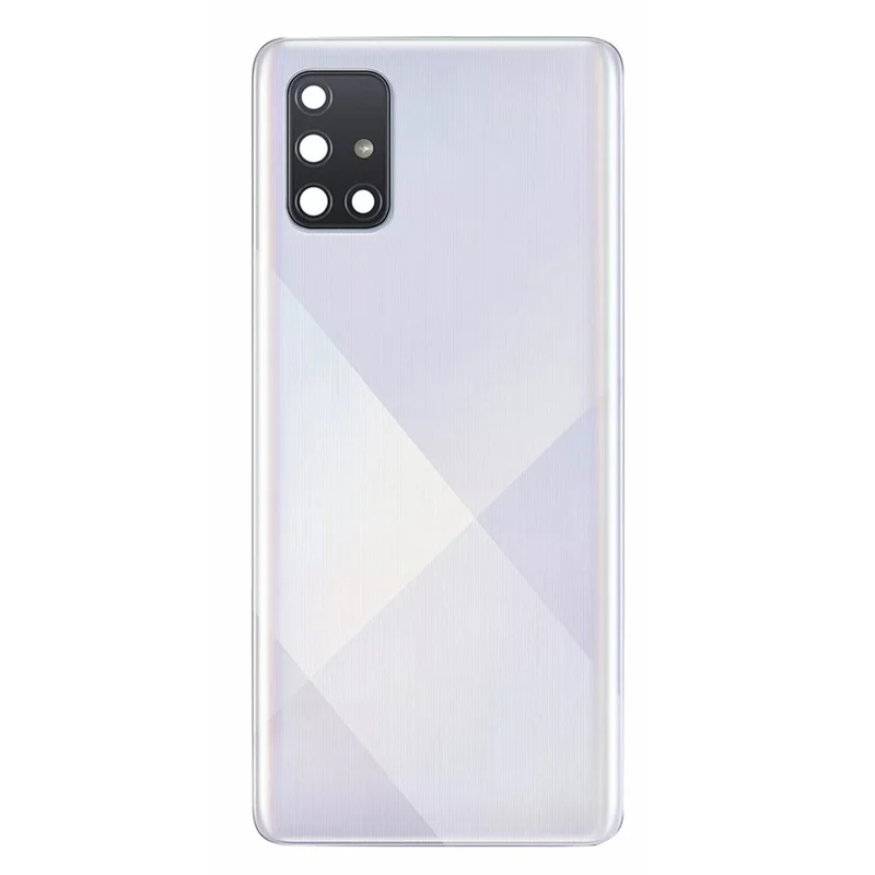For Samsung Galaxy A71 4G SM-A715 Battery Housing with Adhesive Sticker+Camera Lens Cover - White