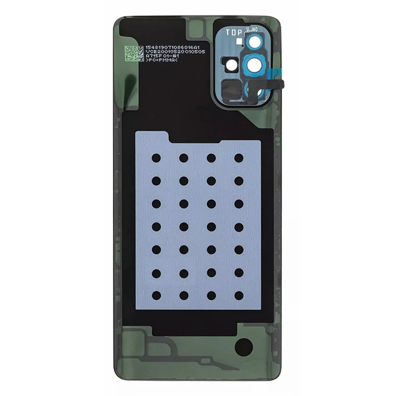 For Samsung Galaxy A71 4G SM-A715 Battery Housing with Adhesive Sticker+Camera Lens Cover - White