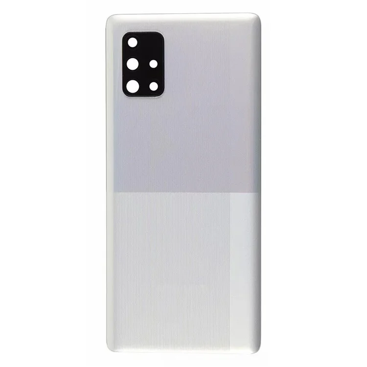 For Samsung Galaxy A71 5G SM-A716 Battery Housing with Adhesive Sticker + Camera Lens Cover (Without Logo) - White