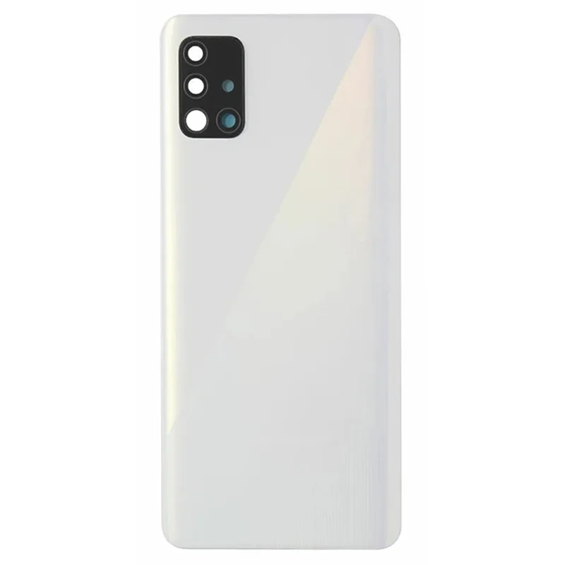 For Samsung Galaxy A51 4G SM-A515 Battery Housing with Adhesive Sticker + Camera Lens Cover (Without Logo) - White