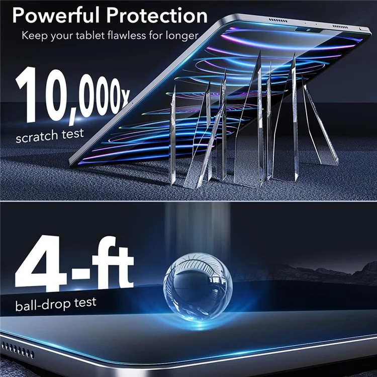 ESR 2Pcs for iPad Pro 11 (2018) / (2020) / (2021) / (2022) / iPad Air (2020) / (2022) Armorite Screen Protector Easy Installation Tempered Glass Film