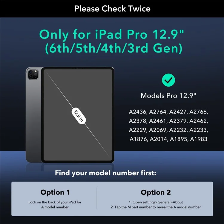 ESR 2Pcs for iPad Pro 12.9 (2018) / (2020) / (2021) / (2022) Screen Protector Tempered Glass Film with Alignment Tray