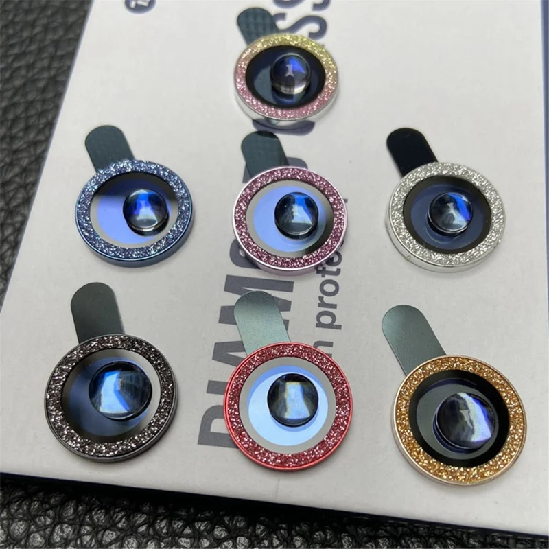 For iPhone 11 6.1 inch 2Pcs / Set Tempered Glass Camera Lens Protector Fine Glitter Powder Design Lens Protective Film - Colorful