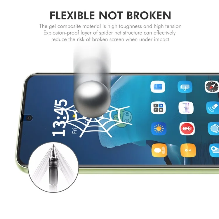 ENKAY HAT PRINCE 5Pcs For Xiaomi Poco X6 Neo 5G Protector de Pantalla Película de Hidrogel HD Transparente con Pegamento Completo