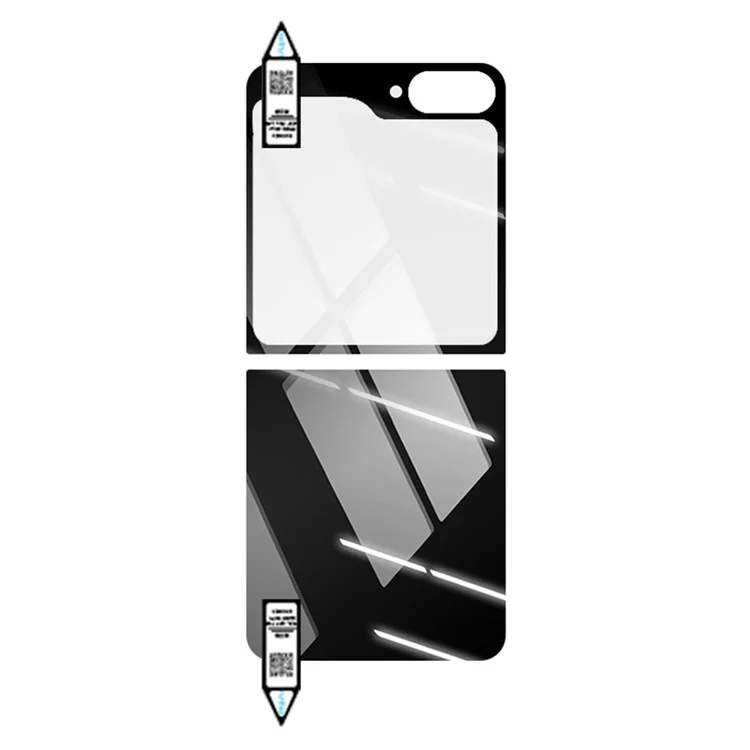 RURIHAI 1 Set Per Samsung Galaxy Z Flip6 5G Protezione Dello Schermo Posteriore Custodia Posteriore In Vetro Ad Alto Alluminio-Silicio