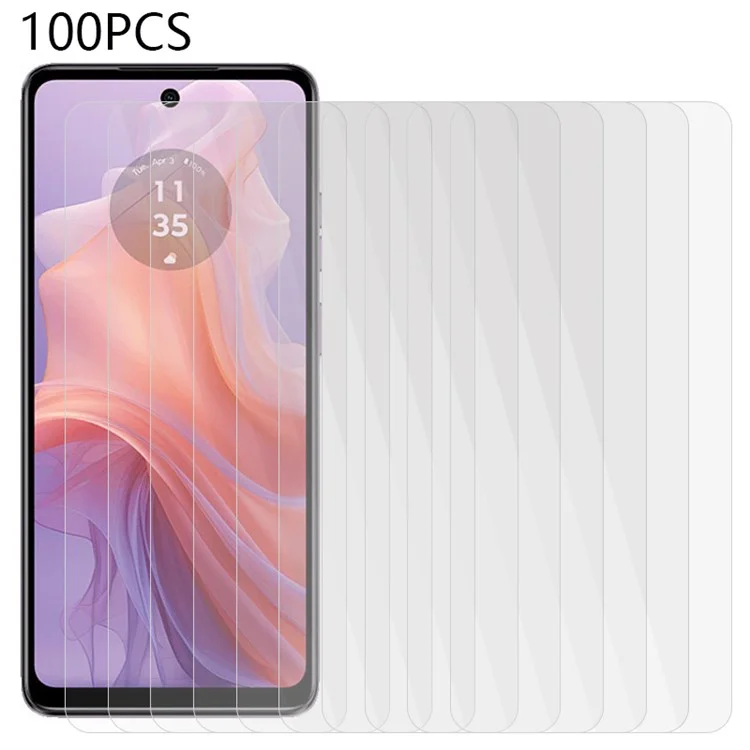 Bulk Buy 100Stück für Motorola Moto G04 4G / G04s 4G / E14 4G / G24 4G / G24 Power Gehärtetes Glas Bildschirmschutz HD klar