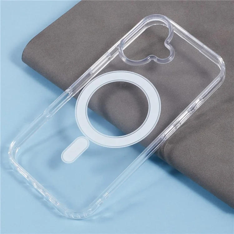 Funda de teléfono de TPU+Acrílico para iPhone 16 Plus con impresión de seda Película protectora de pantalla de vidrio templado+Película de lente clara