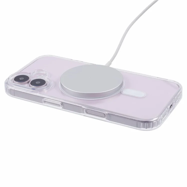 Funda de teléfono de TPU+Acrílico para iPhone 16 Plus con impresión de seda Película protectora de pantalla de vidrio templado+Película de lente clara