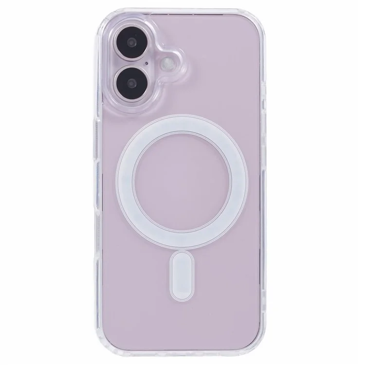 Funda de teléfono de TPU+Acrílico para iPhone 16 Plus con impresión de seda Película protectora de pantalla de vidrio templado+Película de lente clara