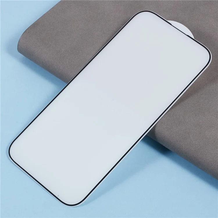 Funda de teléfono de TPU+Acrílico para iPhone 16 Plus con impresión de seda Película protectora de pantalla de vidrio templado+Película de lente clara