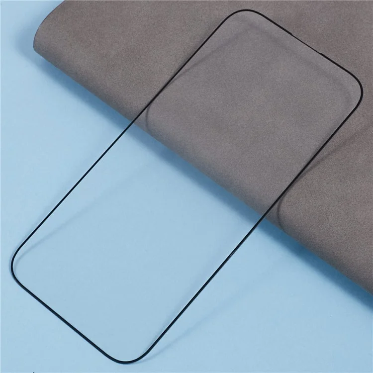 Funda de teléfono de TPU+Acrílico para iPhone 16 Plus con impresión de seda Película protectora de pantalla de vidrio templado+Película de lente clara