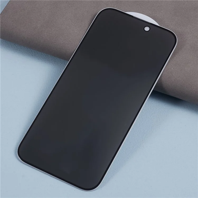Для iPhone 16 Full Glue Screen Protector Anti-Spy Tempered Glass Screen Film with Anti-Dust Net