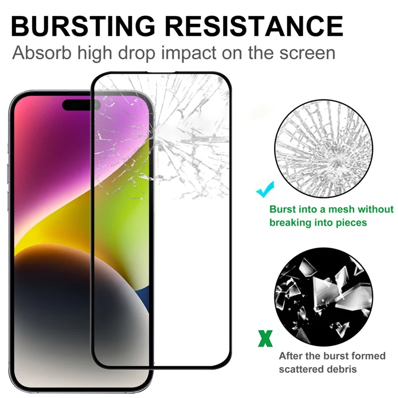 For iPhone 16 AGC Tempered Glass with Black Edge Full Glue Full Coverage Screen Protector