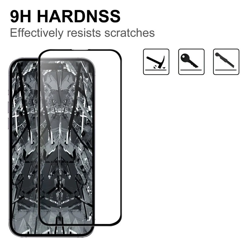 Pour iPhone 16 Pro Max Protecteur d'écran en verre AGC Colle complète Bord noir Film d'écran