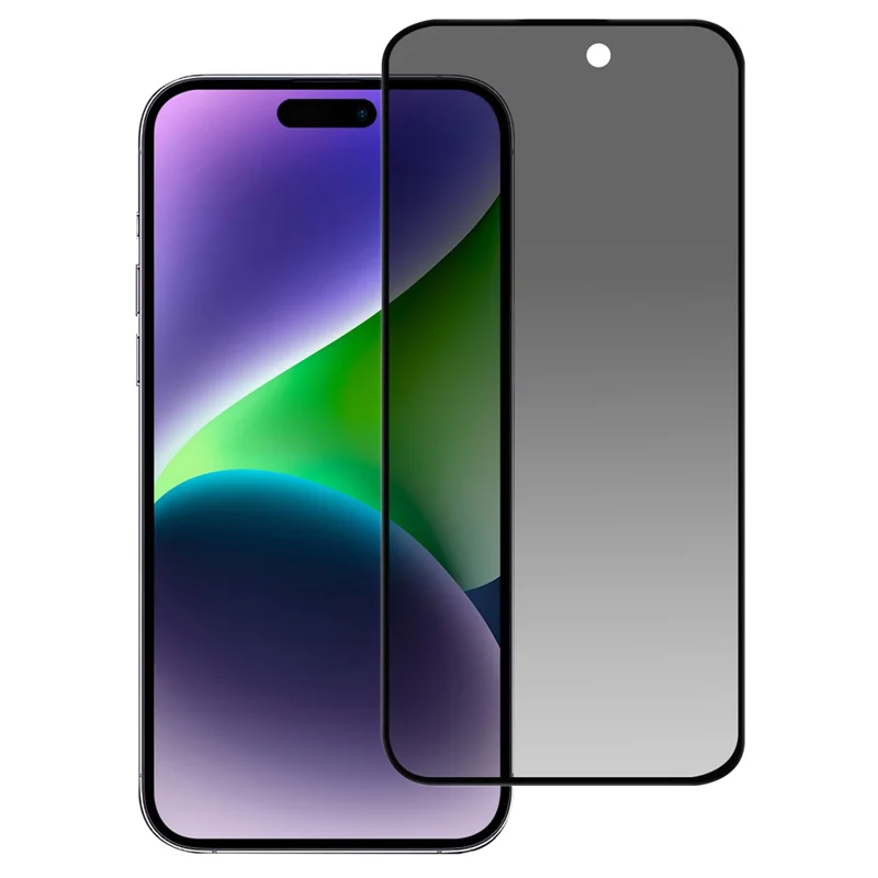 For iPhone 16 Tempered Glass Screen Protector 2.5D Arc Edge Anti-explosion Anti-spy Film