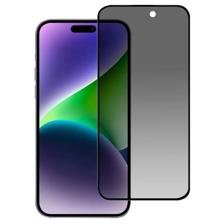 For iPhone 16 Plus Tempered Glass Screen Protector Anti-spy 2.5D Arc Edge Anti-explosion Film