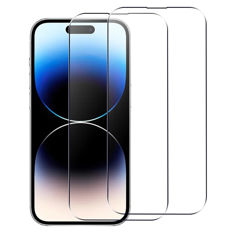 2Pcs For iPhone 16 Pro Max 2.5D Arc Edge HD Clear Screen Protector Anti-explosion Tempered Glass Screen Film