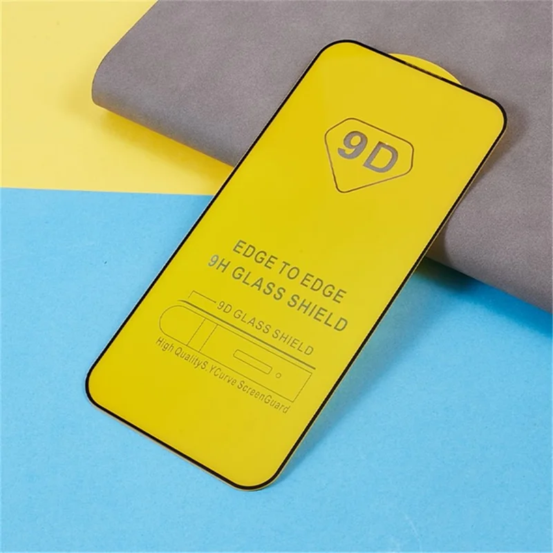 For iPhone 16 Pro Full Screen Protector 9D Side Glue Tempered Glass Full Screen Film