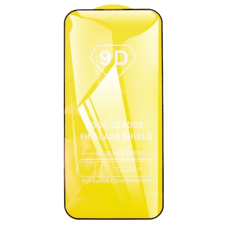 For iPhone 16 Tempered Glass Screen Protector 9D Side Glue Full Screen Film