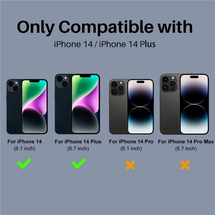 NORTHJO Para iPhone 14 / 14 Plus Protector de Lente de Cámara Cristal Templado HD Transparente Cobertura 3D Completa