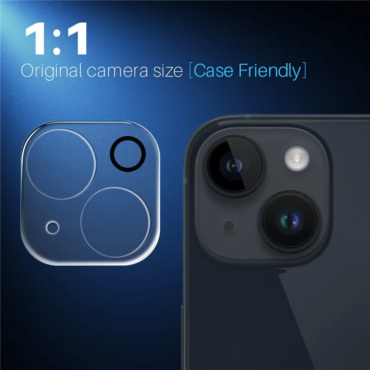 NORTHJO Para iPhone 14 / 14 Plus Protector de Lente de Cámara Cristal Templado HD Transparente Cobertura 3D Completa