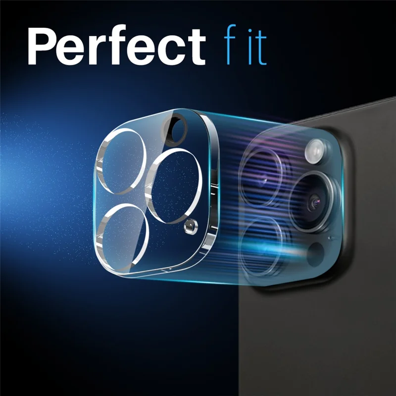 NORTHJO Para iPhone 16 Pro / 16 Pro Max Protector de Lente de Cámara de Vidrio Templado HD Transparente Cobertura 3D Completa